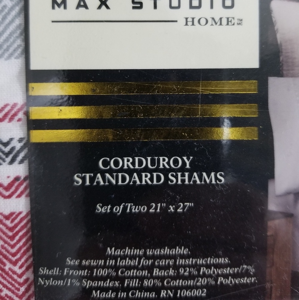 New 2-Max Studio Retro Standard Cotton Pillow Sham - Picture 4 of 8